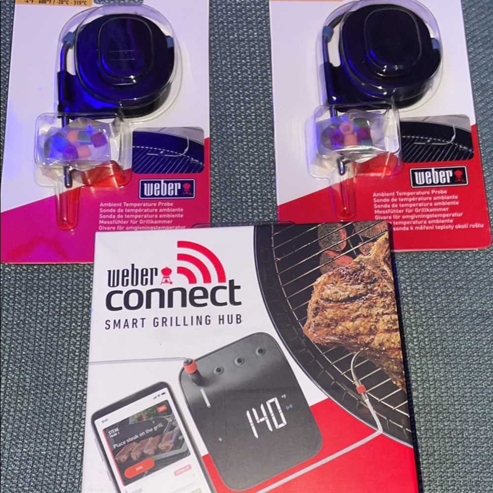 Weber connect smart grilling hub and 2 extra temperature probes.